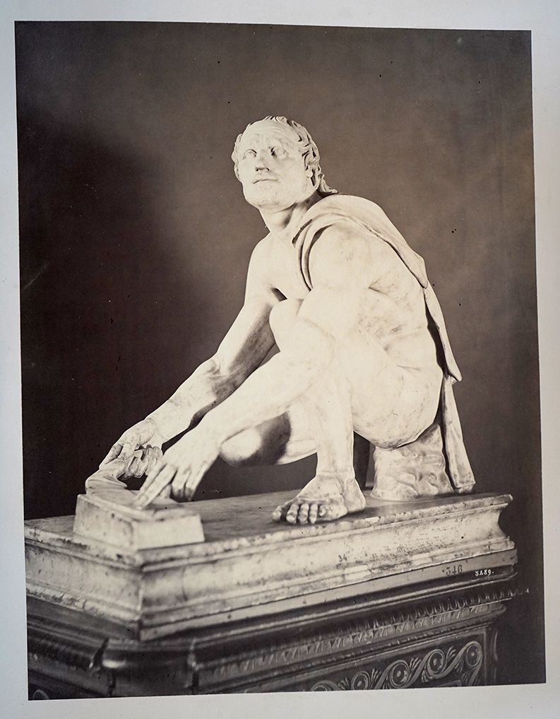 Scythian slave sharpening knife before flaying Marsyas: Roman copy after lost Hellenistic (Pergamene) bronze, late 3rd c. BCE)