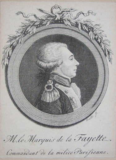 M. le Marquis de la Fayette/ commandant de la milice Parisienne