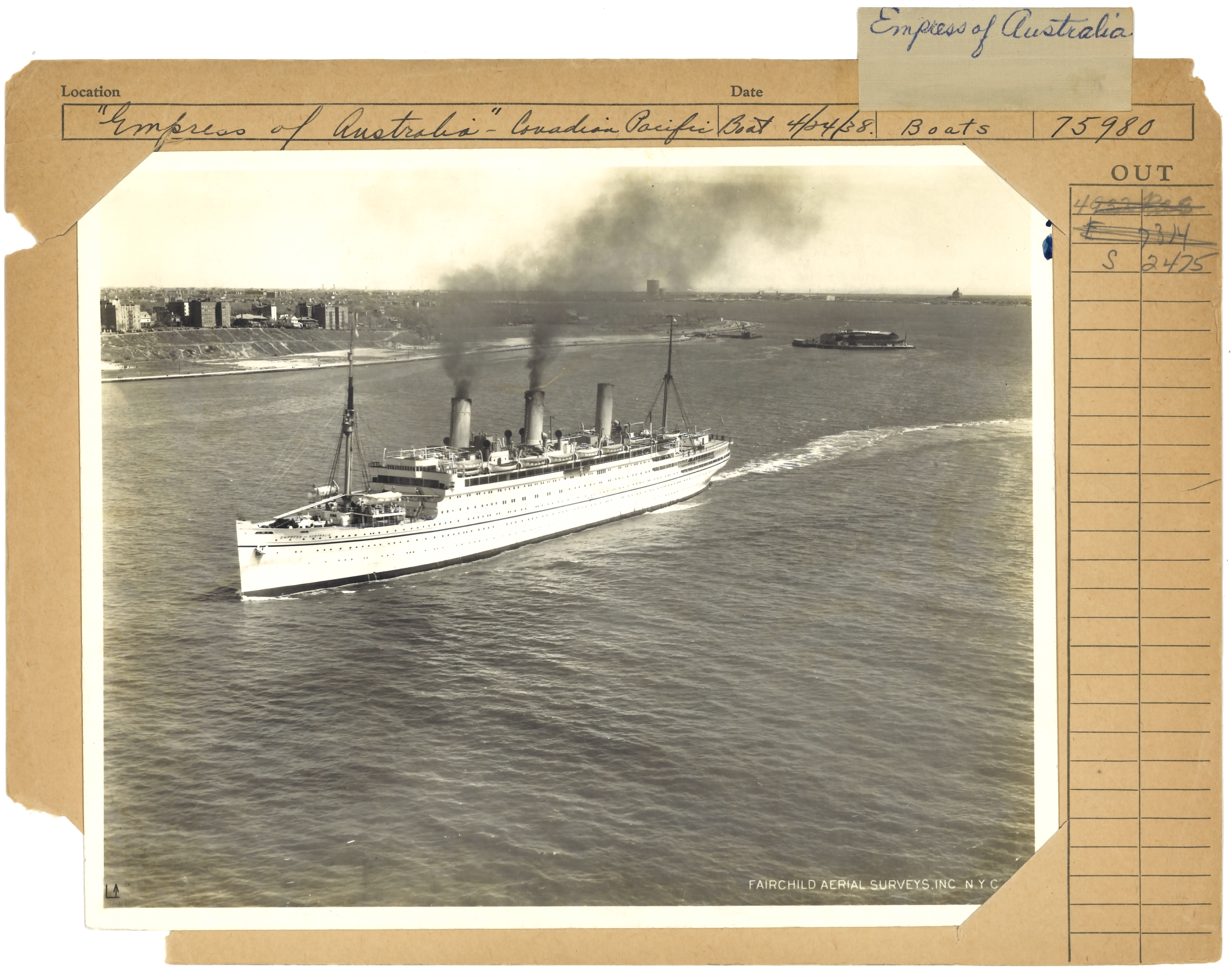 2019/03/11 scanned in office for database, the original arrangement of 2018.008.0041 with info card, recto.