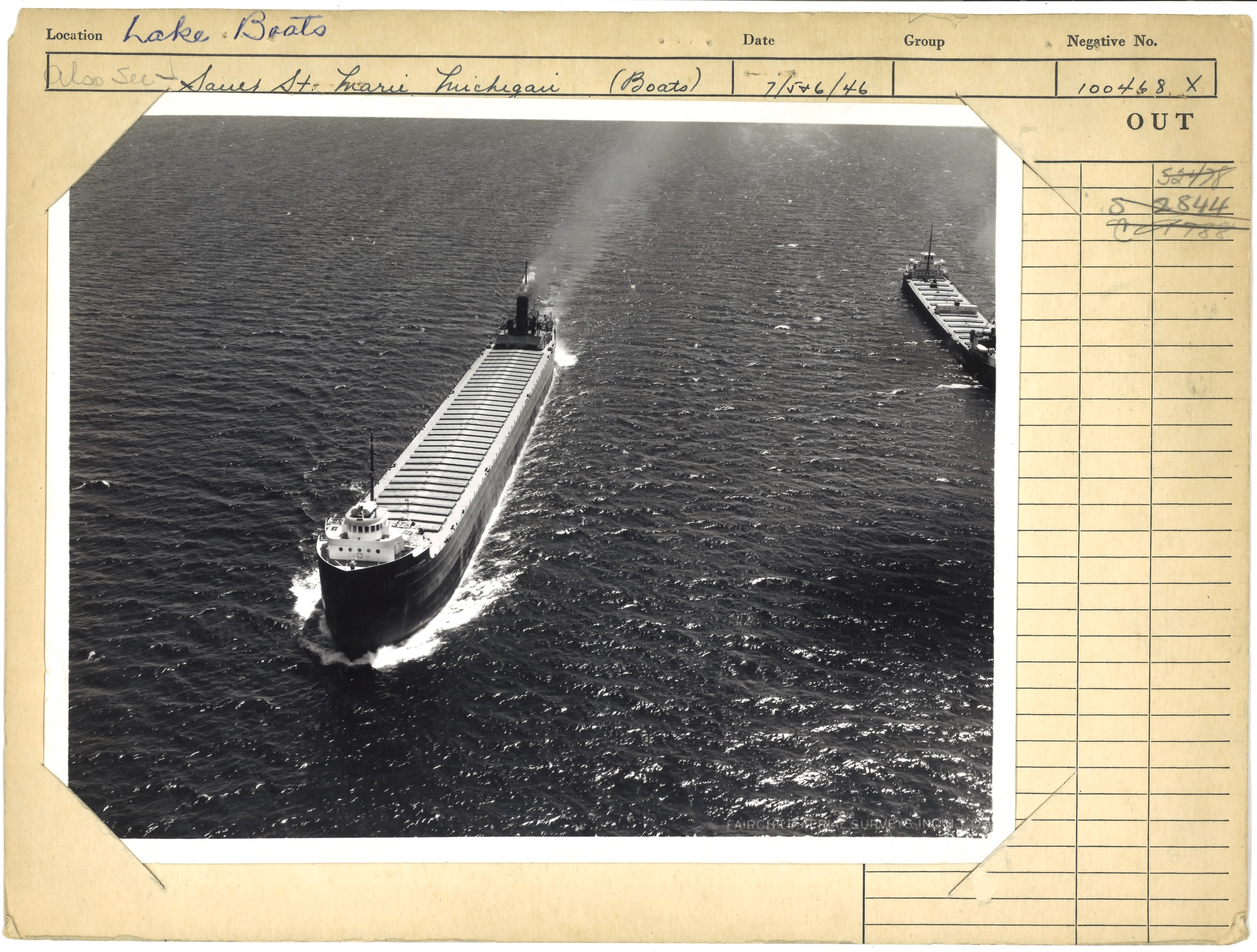 2019/07/15 scanned in office for database, the original arrangement of 2018.008.0118-.0122 with info card, recto.