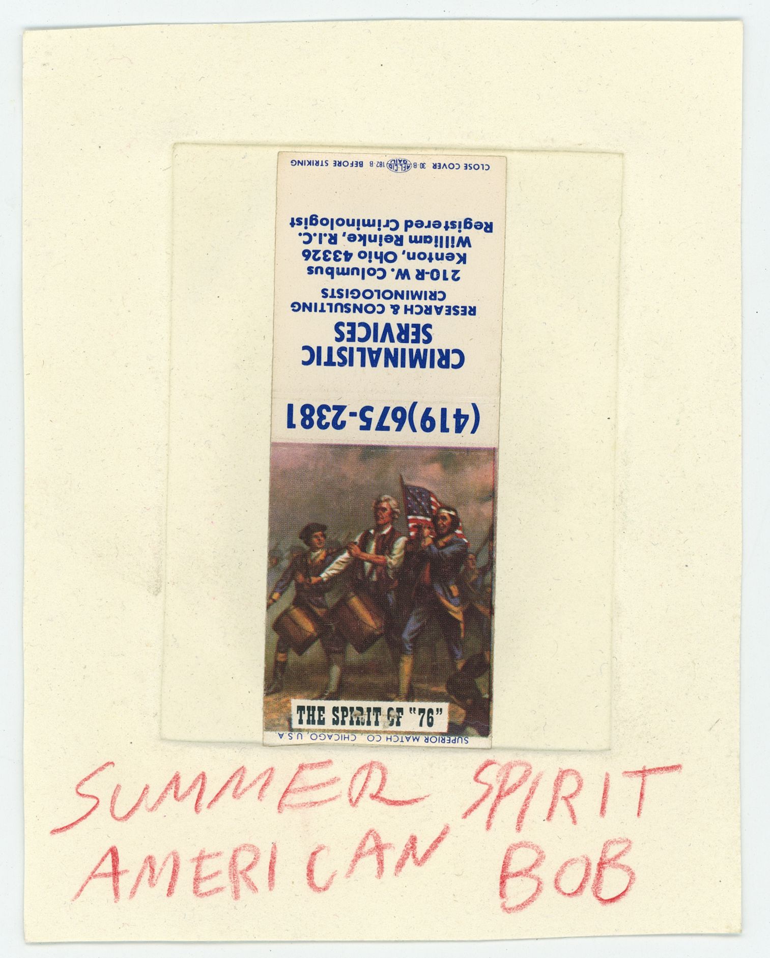 2024/09/20, object scanned in collections office for database