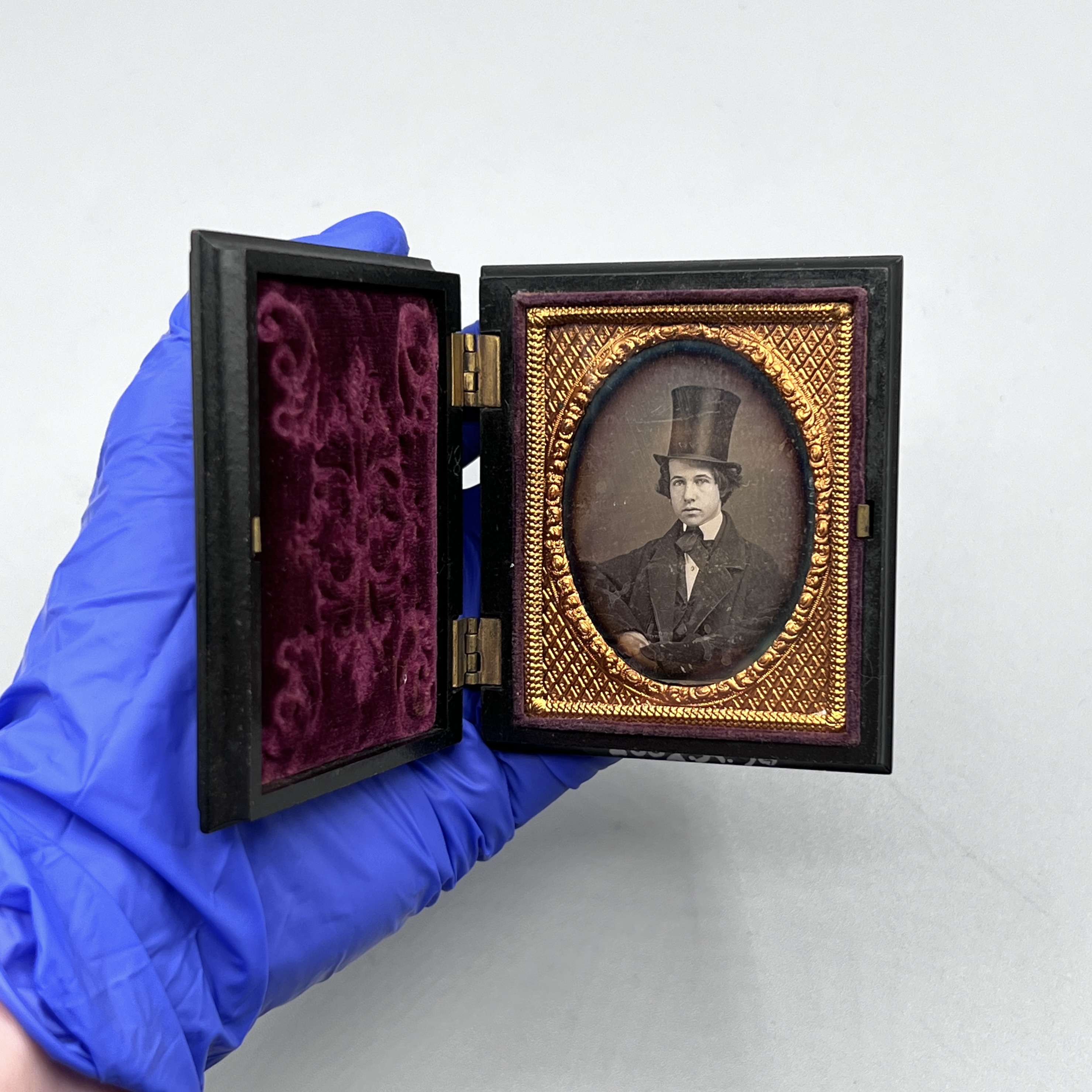 2025/06/16, object photographed in collections storage for database, handled with gloves